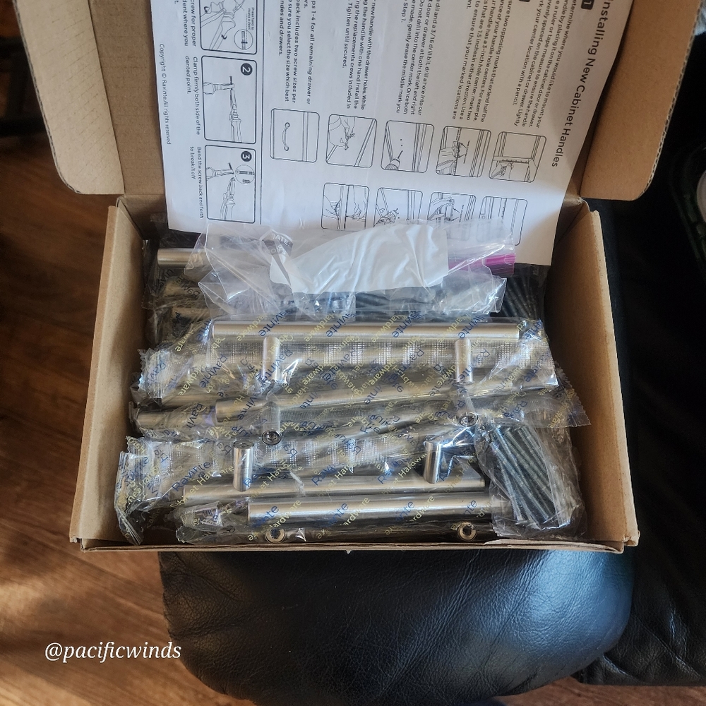 SILVER New 10 Pack Euro Style BarHandle Hardware - Picture 5 of 5